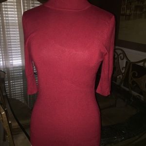 Short sleeve mock turtle neck